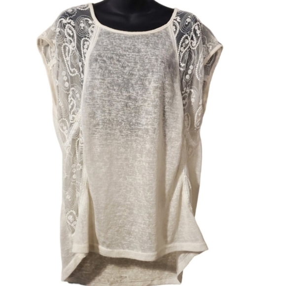 FOREVER21 - Loose Top with Lace Detail - XL - Picture 1 of 4